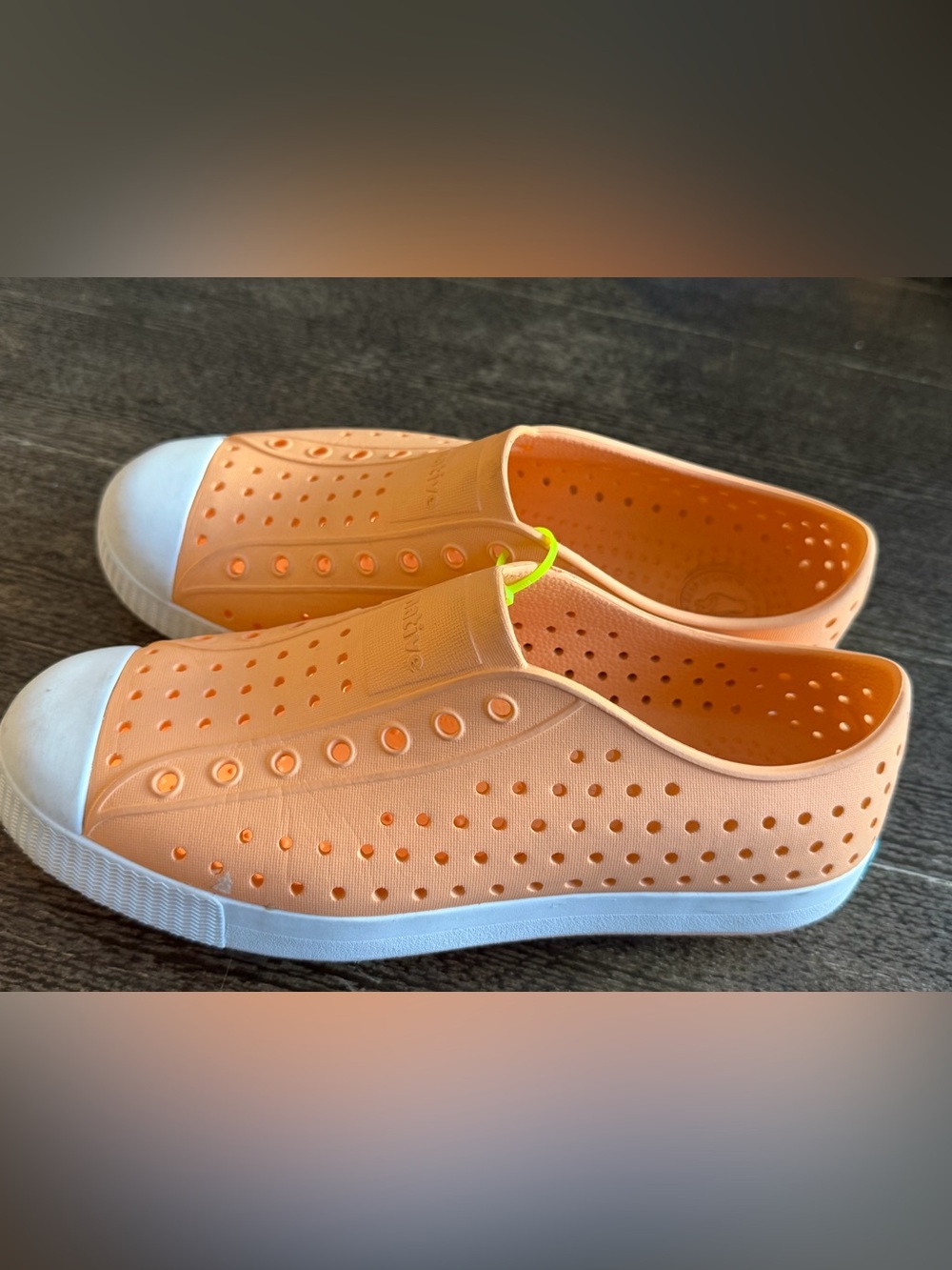 Native Shoes Peachy Orange Slip-On Perforated Water Shoes J4